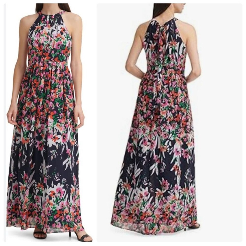 Eliza J Floral Halter Maxi Dress